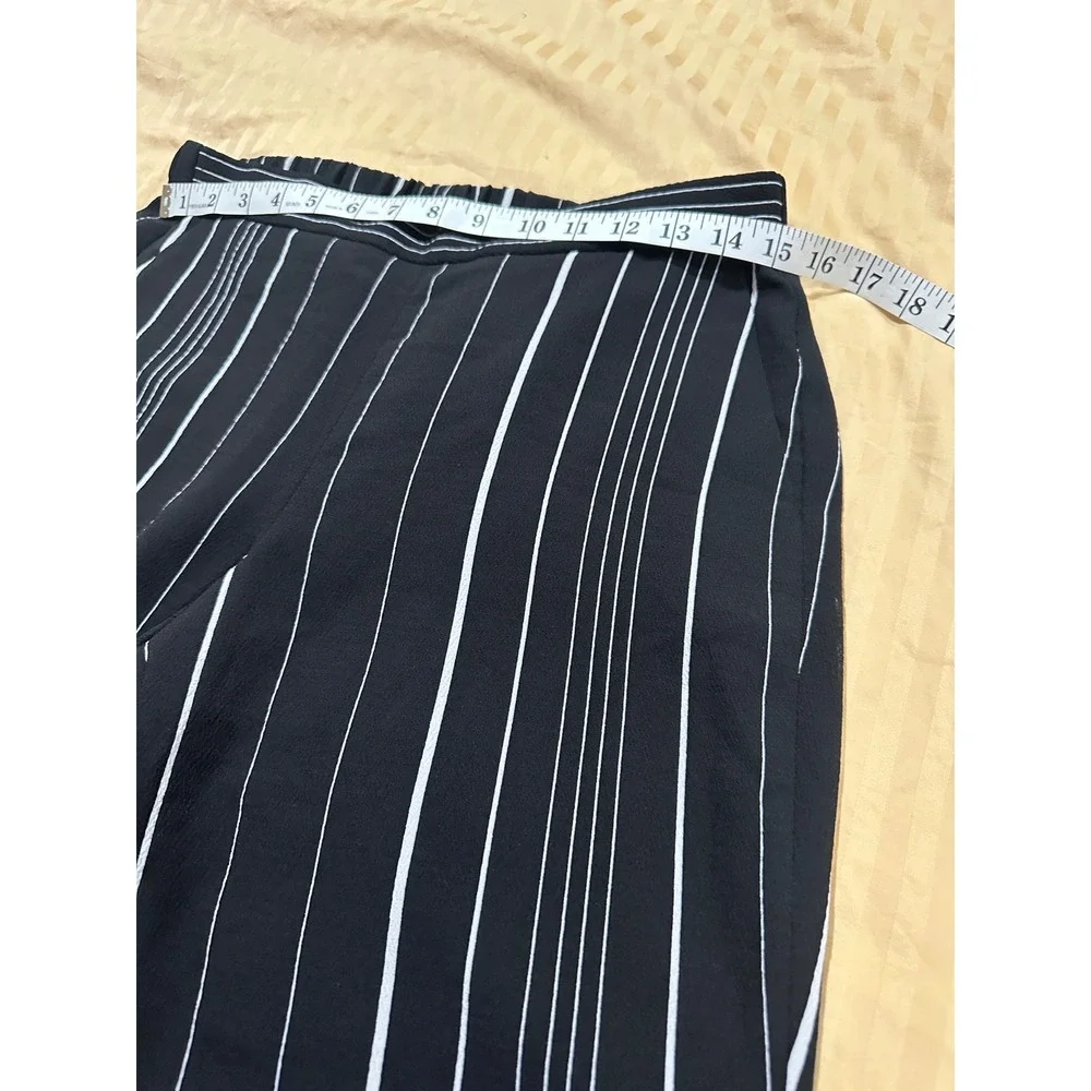 Facet Collection Striped Pull On Pants Womens Small Dark Academia Minimalist‎